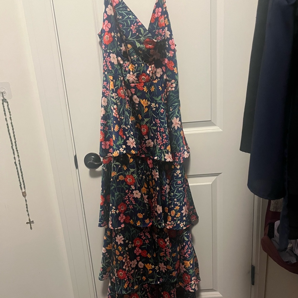 Red Dress Boutique Floral High Low Dress